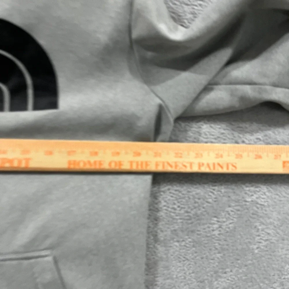 The North Face Hoodie Mens Medium‎ Gray Logo Pullover Sweatshirt Workout Gym
